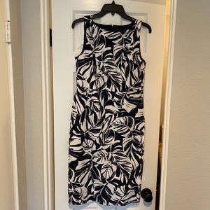 Ann Taylor Navy and White Dress